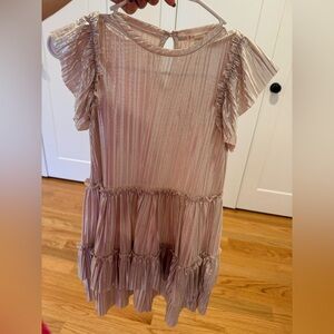 Crewcuts Shimmering Pink Ruffle Dress